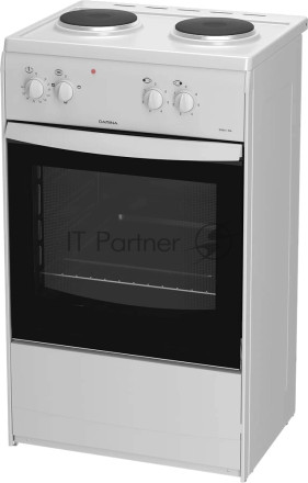 Плита электрическая Darina S EM 521 404 W белый/черный, конфорок 2 шт, духовка 45 л, 50 см x 85 см x 41 см