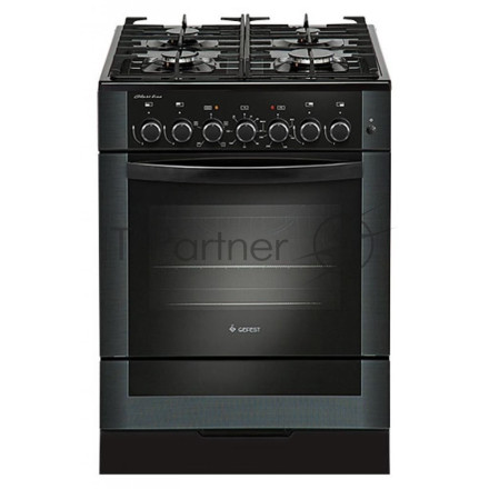 Плита комбинированная Gefest ПГЭ 6502-02 0044 черный, конфорок 4 газовых, духовка 55 л, 60 см x 85 см x 60 см