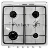 Плита комбинированная De Luxe 5040.20ГЭ (КР) ЧР белый, конфорок 4 шт, духовка 43 л, электроподжиг, 50 см x 85 см x 50 см