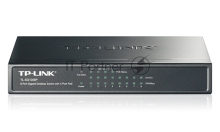 Коммутатор TP-Link SMB TL-SG1008P Коммутатор 8-port Gigabit Switch с 4 портами РоЕ