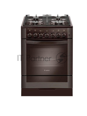 Плита комбинированная Gefest ПГЭ 6502-02 0045 коричневый, конфорок 4 газовых, духовка 55 л, 60 см x 85 см x 60 см