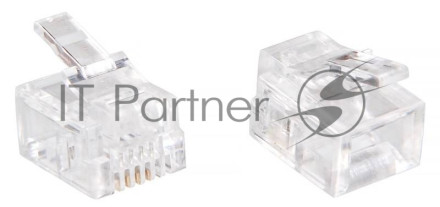 Коннектор RJ-11 Buro TLUS-037 (RJ-11)/100 (коннектор) 6p4c телефон/100 шт