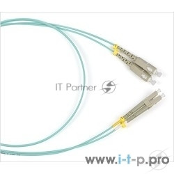 Патч-корд Hyperline FC-D2-503-LC/­PR-LC/­PR-H-3M-LSZH-AQ (FC-503-LC-LC-10G-3M) Патч-корд волоконно-оптический (шнур) MM 50/­125(OM3), LC-LC, duplex, LSZH, 3 м