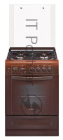 Плита газовая Gefest ПГ 6100-03 0003 коричневый, конфорок 4 шт, духовка 52 л, 60 см x 85 см x 60 см