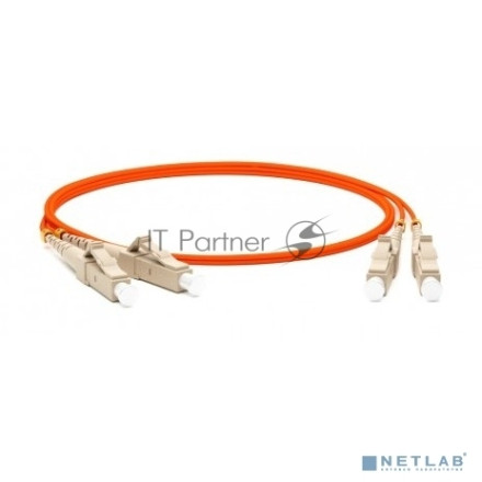 Патч-корд Hyperline волоконно-оптический (шнур) MM 50/125, LC-LC, duplex, LSZH, 10 м FC-D2-50-LC/PR-LC/PR-H-10M-LSZH-OR (FC-50-LC-LC-PC-10M)