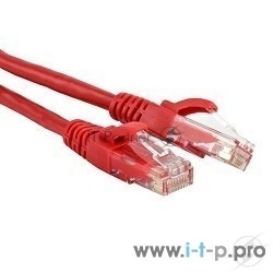 Патч-корд Hyperline PC-LPM-UTP-RJ45-RJ45-C6-2M-LSZH-RD U/UTP, Cat.6, LSZH, 2 м, красный