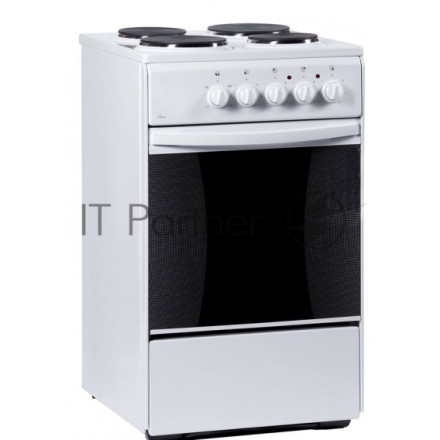 Плита электрическая Flama AE 1406 W белый, конфорок 4 электрических, духовка 50 л, 50 см x 85 см x 60 см