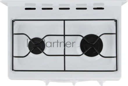 Плита газовая Flama CG 3202 W/B белый, конфорок 2 шт, духовка 30 л, 50 см x 85 см x 38 см