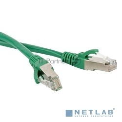 Патч-корд Hyperline PC-LPM-STP-RJ45-RJ45-C5e-5M-LSZH-GN F/UTP, экранированный, Cat.5е, LSZH, 5 м, зеленый