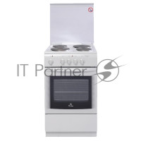 Плита электрическая De Luxe 5004.13э КР белый, конфорок 4 шт, духовка 43 л, 50 см x 85 см x 50 см