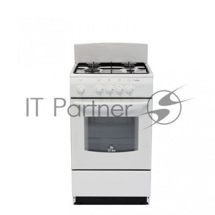 Плита газовая De Luxe 5040.38Г (Щ) белый, конфорок 4 шт, духовка 43 л, 50 см x 85 см x 50 см