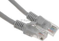 Патч-корд UTP, кат 5e, 0.25м с RJ45 серый