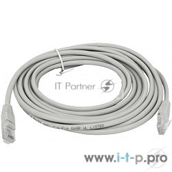 Патч-корд UTP, кат 5e, 5м с RJ45 серый
