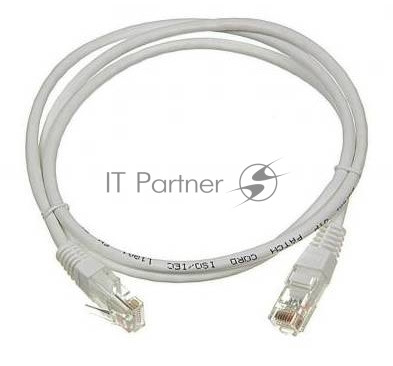 Патч-корд TWT UTP cat.6, с заливными колпачками, 1.0 м, серый