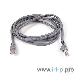 Патч-корд UTP, кат 5e, 3м с RJ45 серый