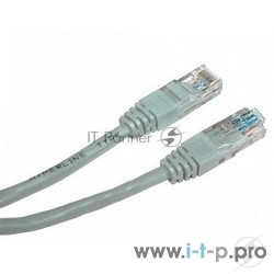 Патч-корд UTP, кат 5e, 1м с RJ45серый